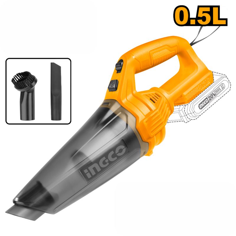INGCO TOOLS - Aspiradora 0.5 litros 20v Ingco