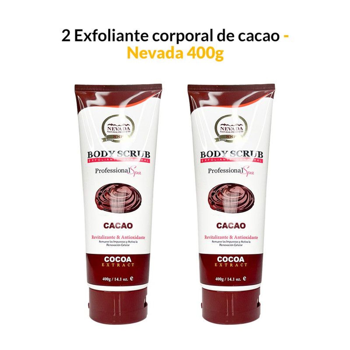 NEVADA NATURAL PRODUCTS - 2 Exfoliante corporal de cacao 400g - Nevada.