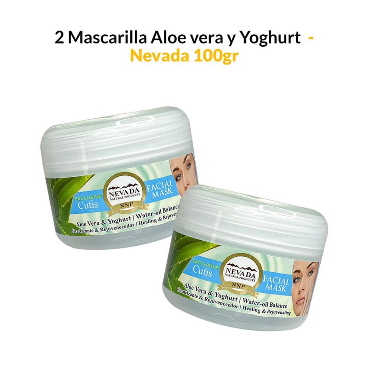 NEVADA NATURAL PRODUCTS - 2 Mascarilla aclarador facial 100g - Nevada