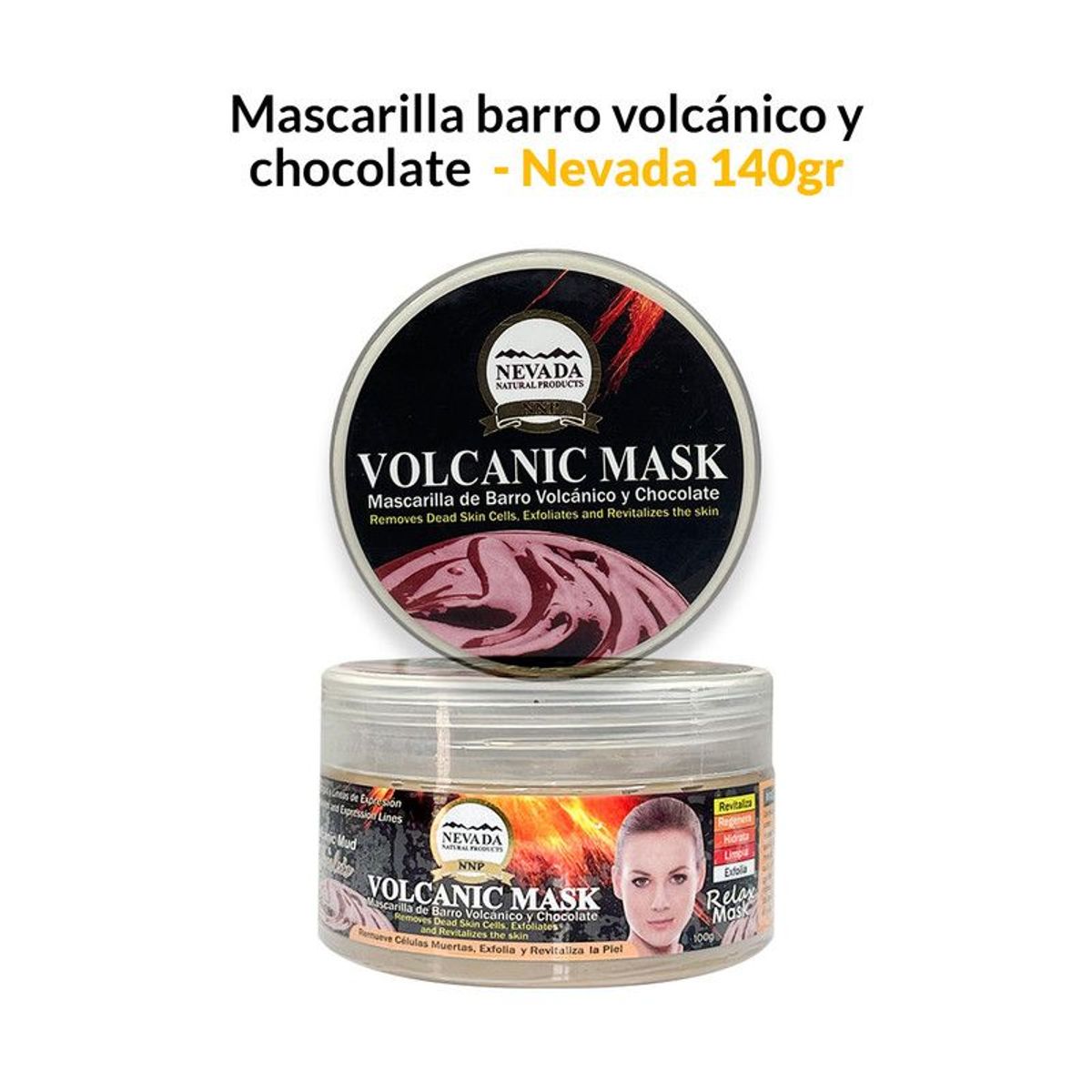 NEVADA NATURAL PRODUCTS - Mascarilla barro volcánico y chocolate 140g - Nevada