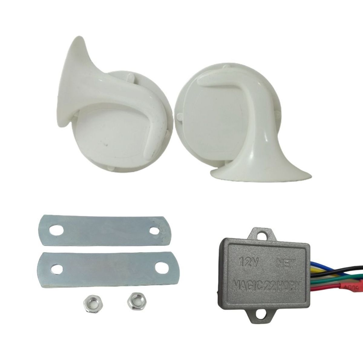 GENERICO - Claxon Caracol 2 Terminales 12v Con Driver 400-500HZ Divaio