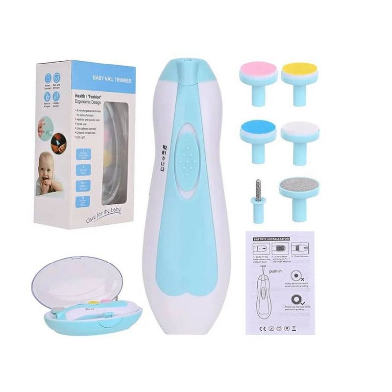 GENERICO - Corta Uñas Pulidor Electrico Bebe Manicure Pedicure Verde