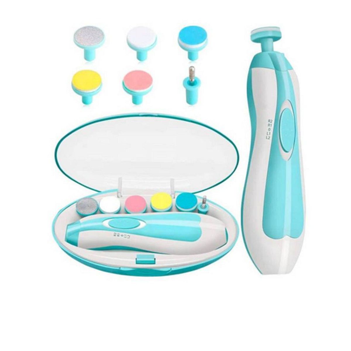 GENERICO - Corta Uñas Pulidor Electrico Bebe Manicure Pedicure Verde