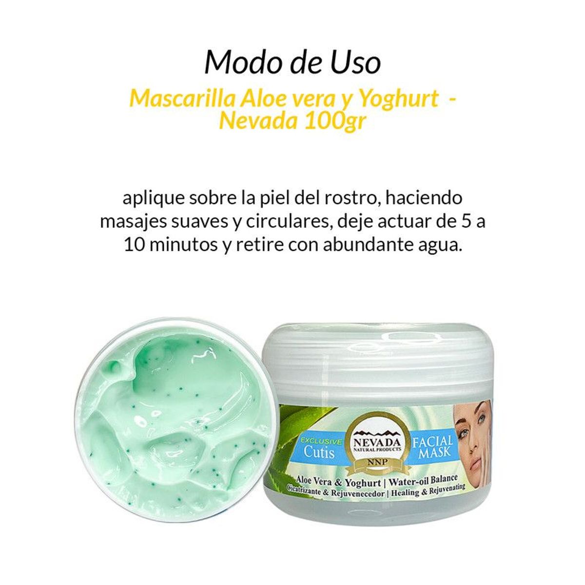 NEVADA NATURAL PRODUCTS - Mascarilla aclarador facial 100g - Nevada