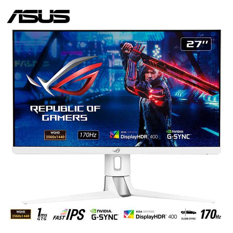 ASUS - Monitor Asus 27” ROG Strix XG27AQW IPS 2K QHD 170Hz 1ms GSync FreeSync