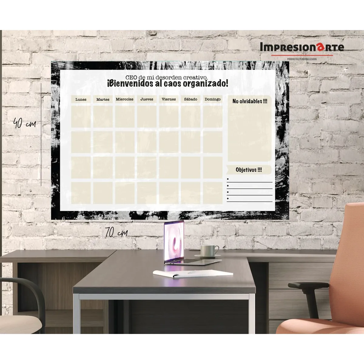 IMPRESIONARTE - Planner de PVC Mensual Semanal