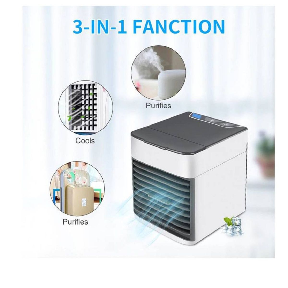 GENERICO - Mini Enfriador de Aire Acondicionado Portátil