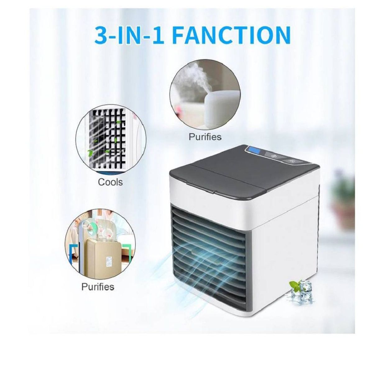 GENERICO - Mini Enfriador de Aire Acondicionado Portátil