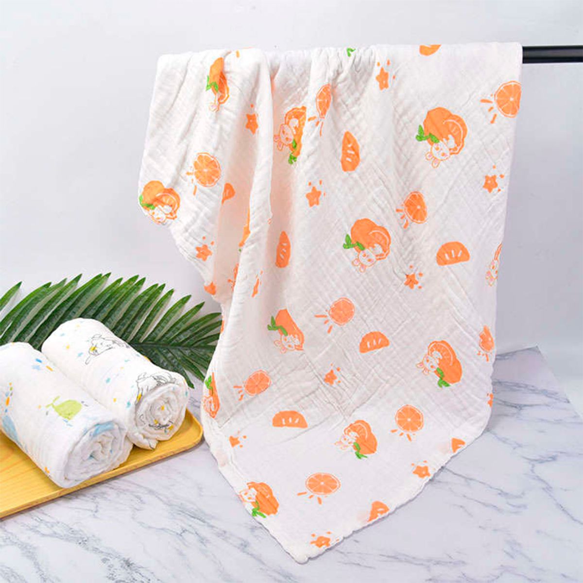 GENERICO - Manta de Muselina para Bebé 100% Algodón 6 Capas