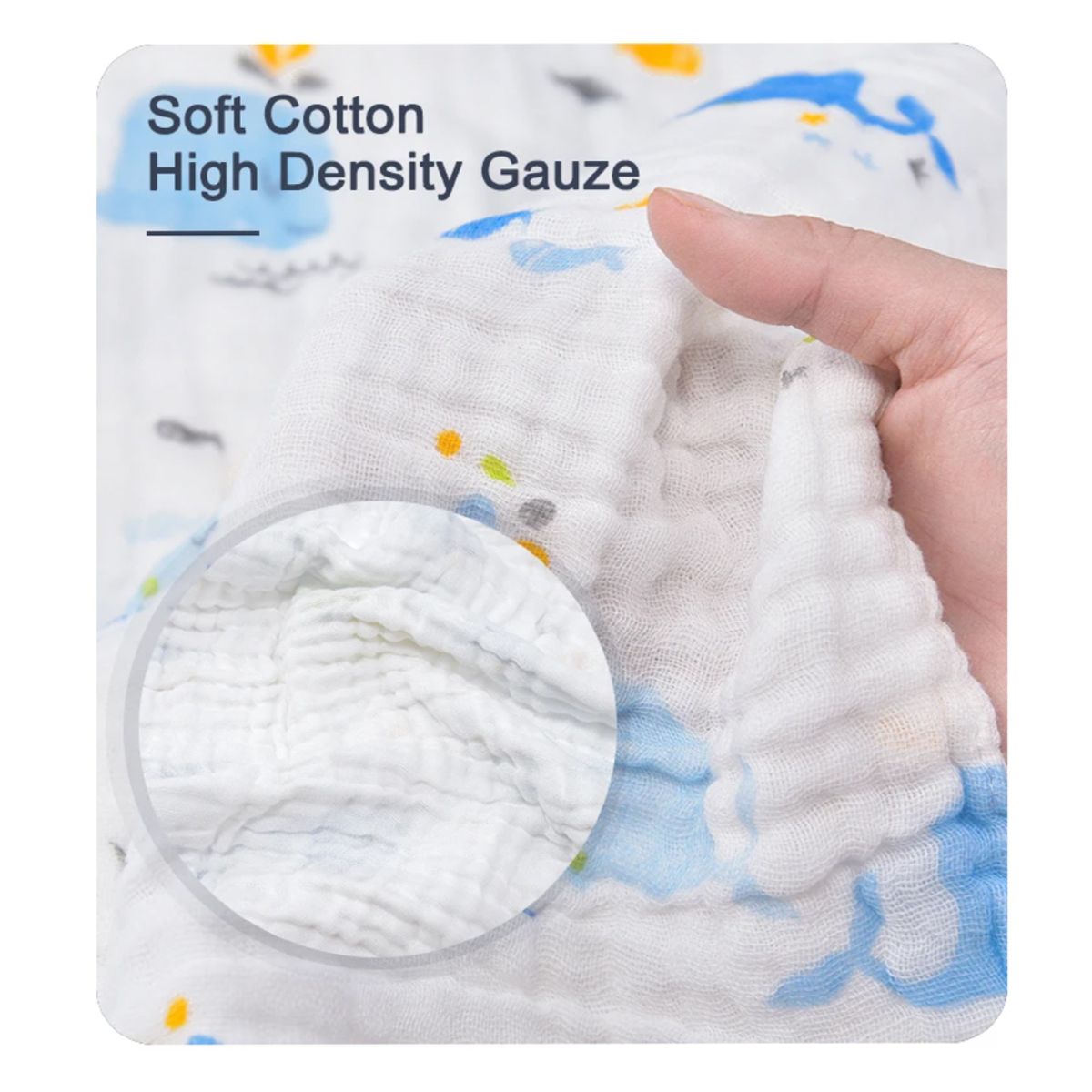 GENERICO - Manta de Muselina para Bebé 100% Algodón 6 Capas