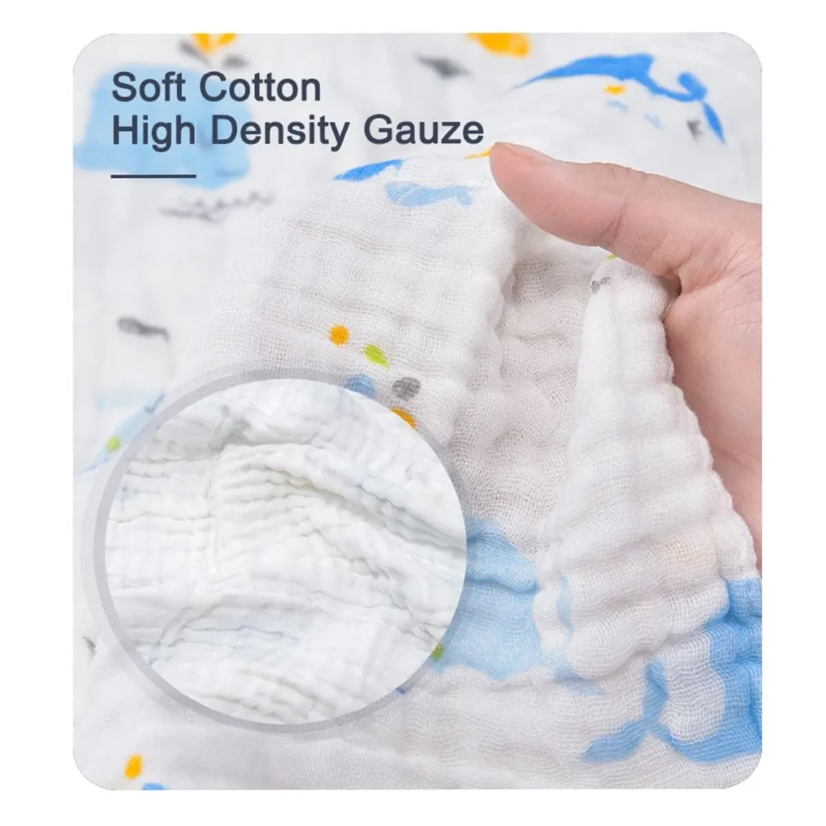 GENERICO - Manta de Muselina para Bebé 100% Algodón 6 Capas