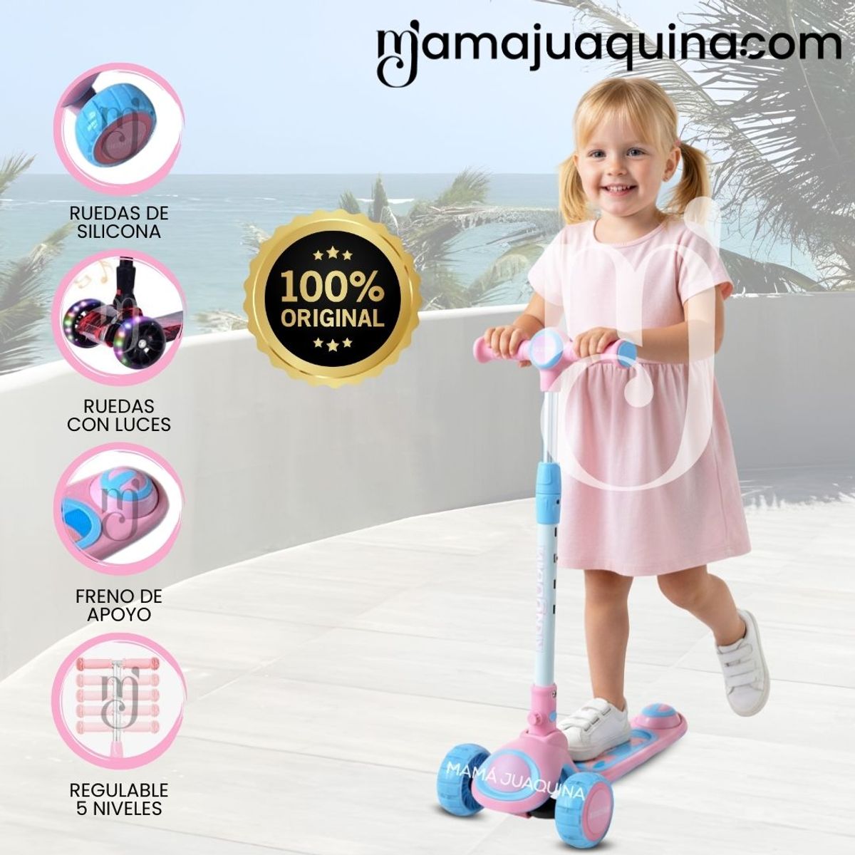 KINGDOM - Scooter para Niños Kingdom «POCKET» Pink