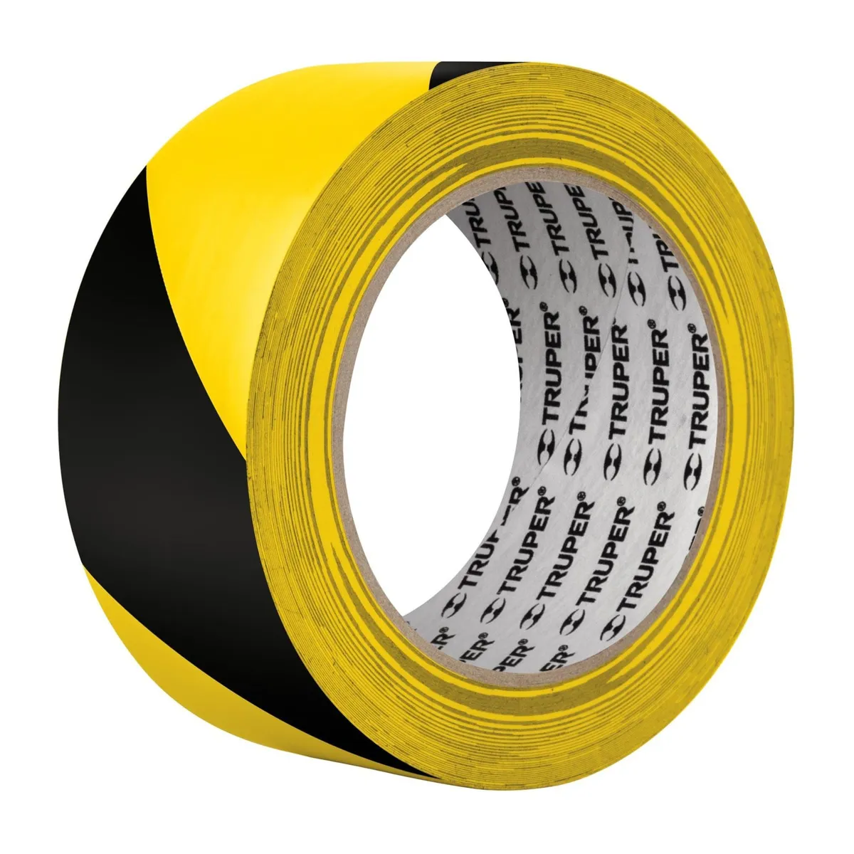 TRUPER - Cinta de Señalización Delimitadora Amarillo / Negro 48 mm x 33 mt TRUPER