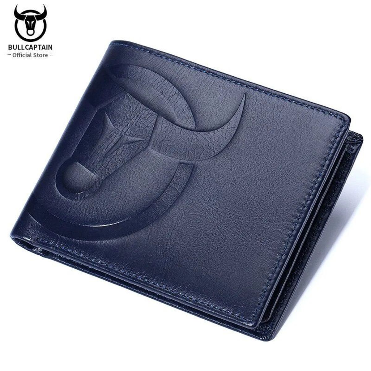 BULLCAPTAIN - Billetera de cuero para hombre Bullcaptain