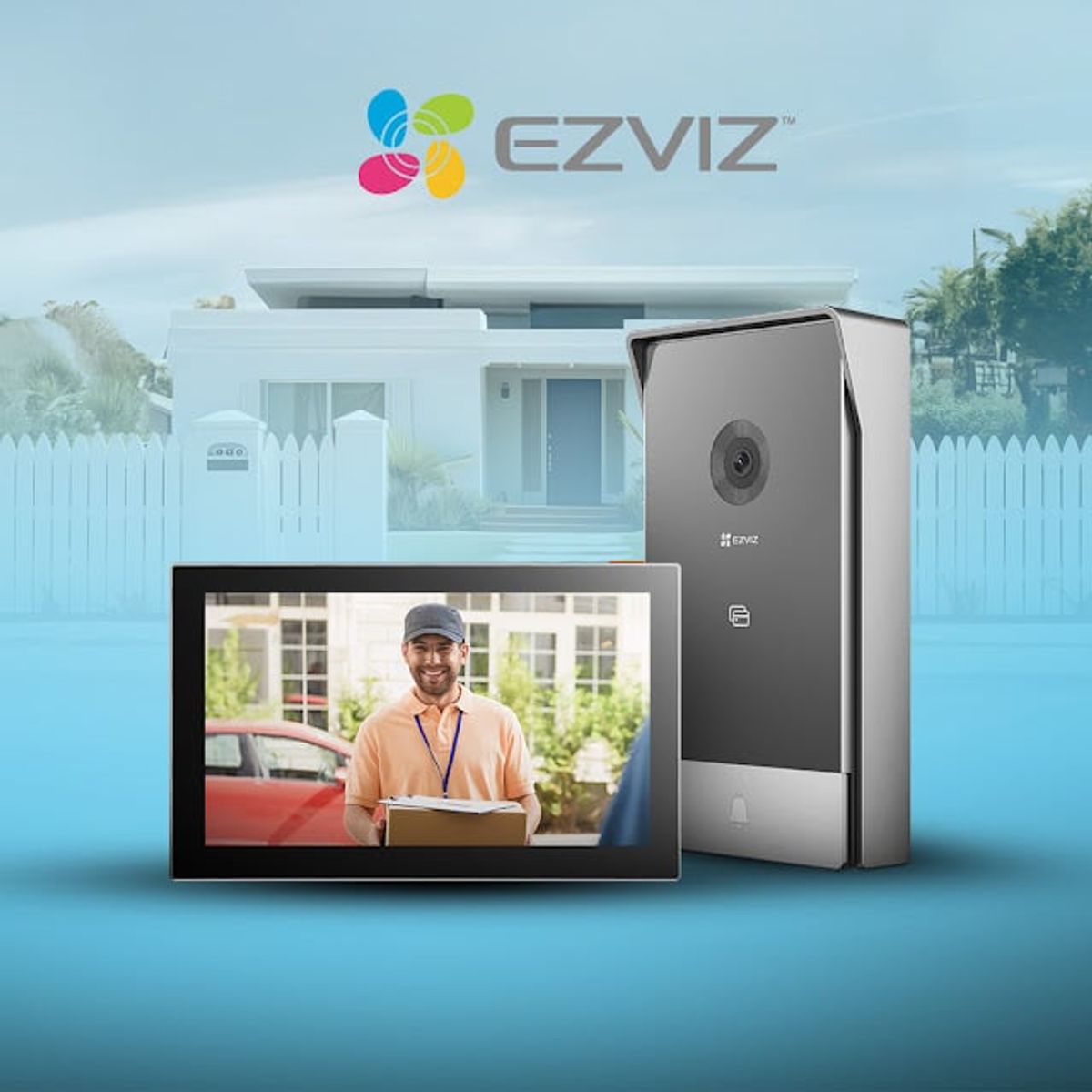 EZVIZ - EZVIZ HP7 Timbre Videoportero WIFI 2K Pantalla 7 Doorbell Doble Banda