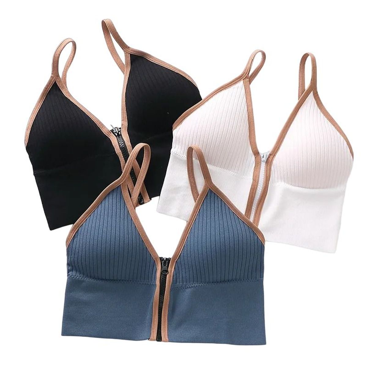 GENERICO - Sujetador Brasier tipo chaleco con cierre