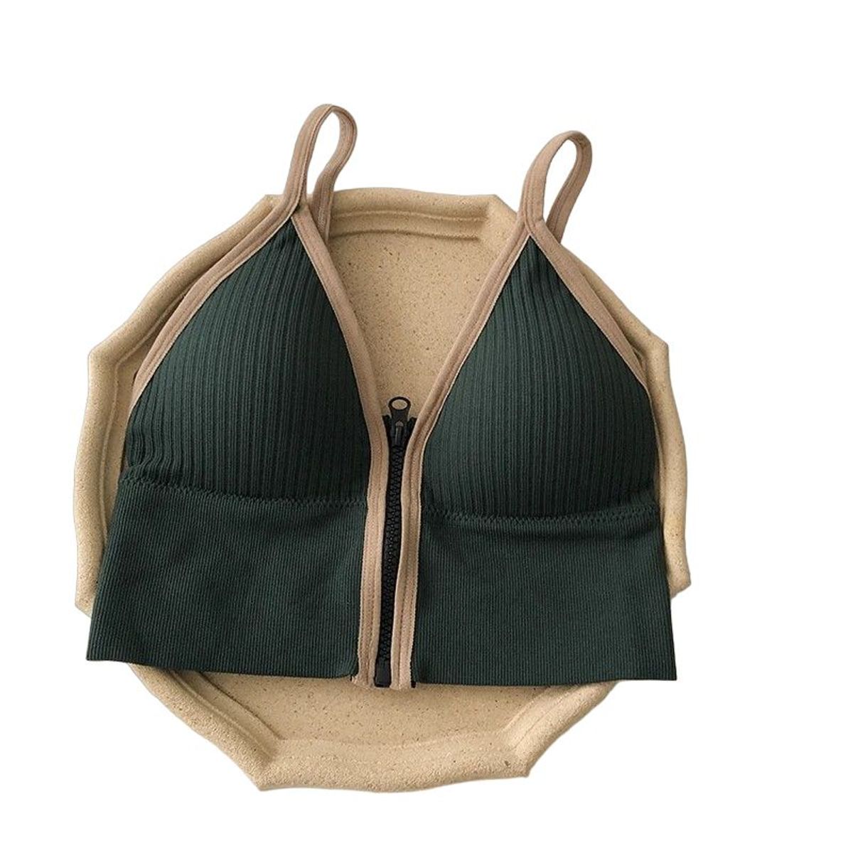 GENERICO - Sujetador Brasier tipo chaleco con cierre