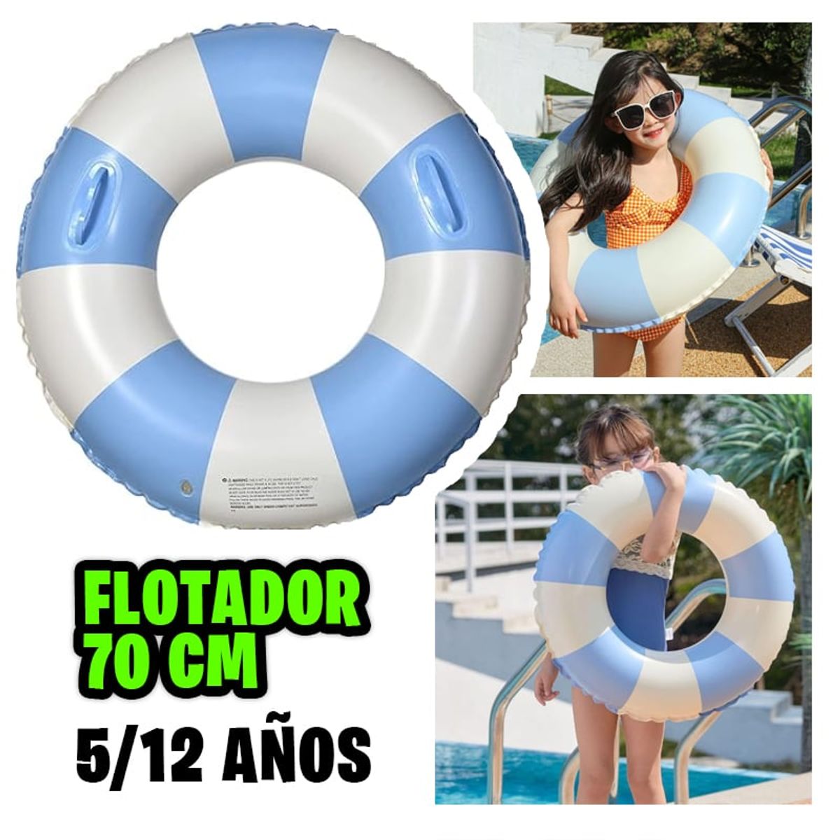 GENERICO - Combo Chaleco Salvavidas para Niño  Aro Flotador piscina niños inflable