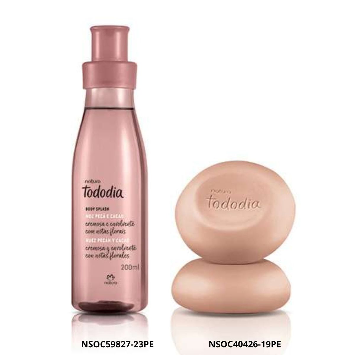 NATURA - Set Tododia Body Splash Nuez Pecan Cacao y Jabones