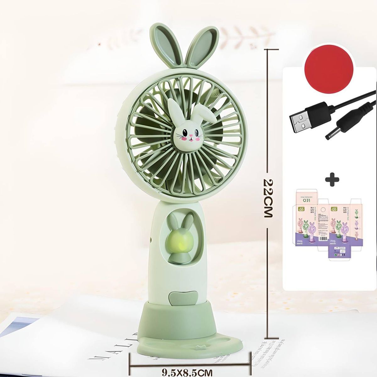 GENERICO - Ventilador Portátil USB Recargable con Soporte Para Teléfono