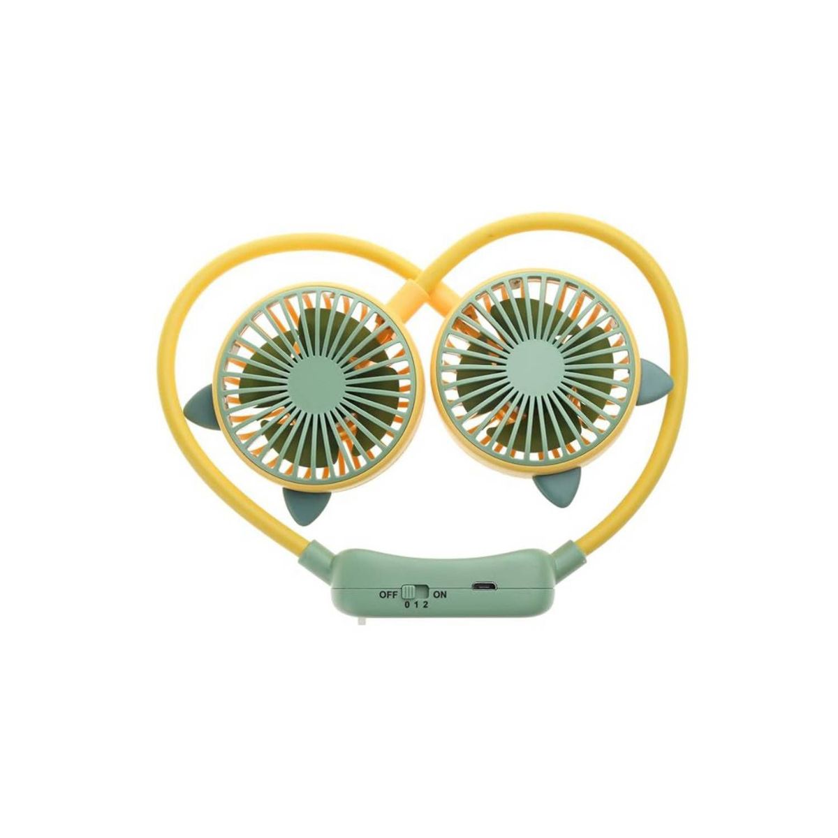 GENERICO - Mini ventilador de cuello portátil 2 velocidades USB Kawai