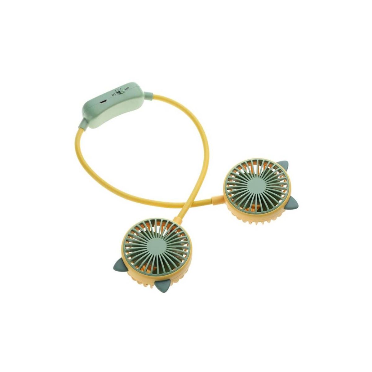 GENERICO - Mini ventilador de cuello portátil 2 velocidades USB Kawai