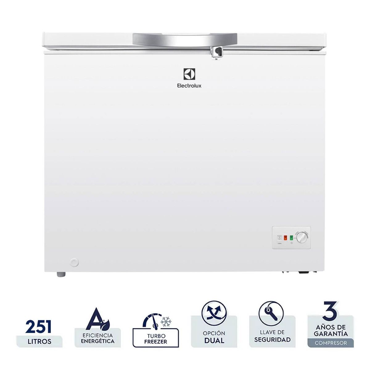 ELECTROLUX - Congelador Electrolux Horizontal Frost 251 Litros EFCC25C2HUW