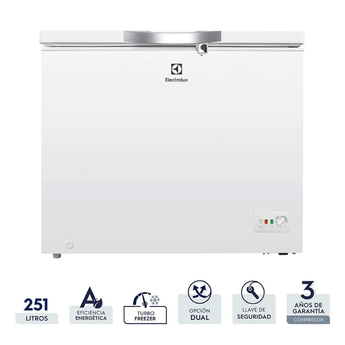 ELECTROLUX - Congelador Electrolux Horizontal Frost 251 Litros EFCC25C2HUW