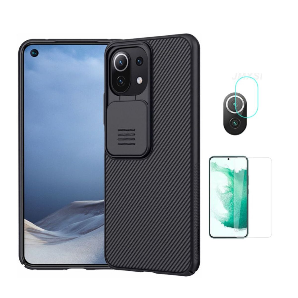 NILLKIN - CASE NILLKIN CAMSHIELD PARA XIAOMI 11 LITE Y VIDRIOS