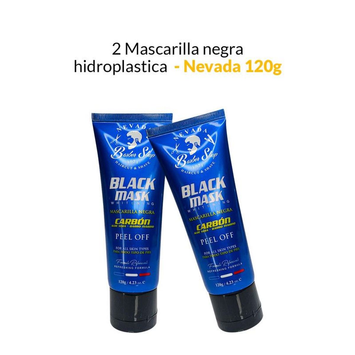 NEVADA NATURAL PRODUCTS - 2 Mascarilla negra hidroplastica 120g - Nevada.