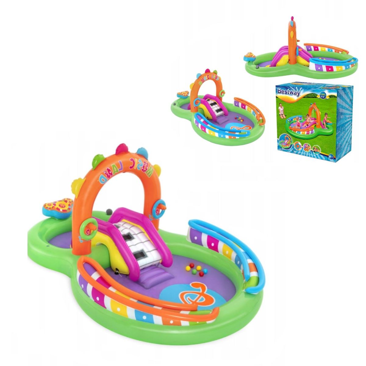 BESTWAY - Centro de Juego Piscina Inflable Piano 295x190x137