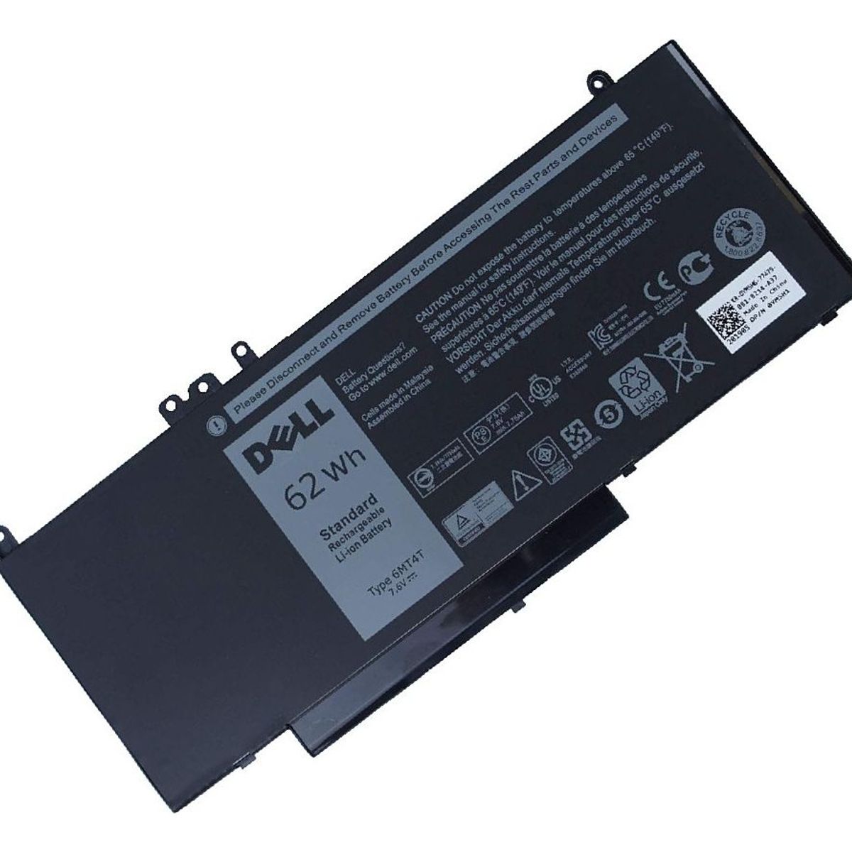 GENERICO - BATERIA PARA DELL 6MT4T 62Wh 7.6V 4 CELDAS E5570 E5470 INT
