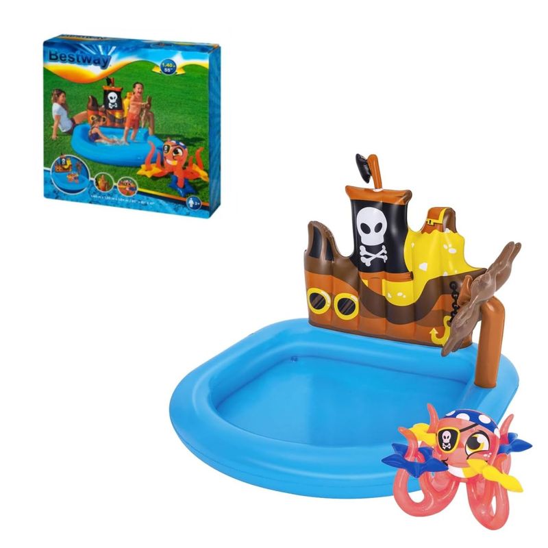 BESTWAY - Centro de Juegos Pirata Inflable 147x147x122