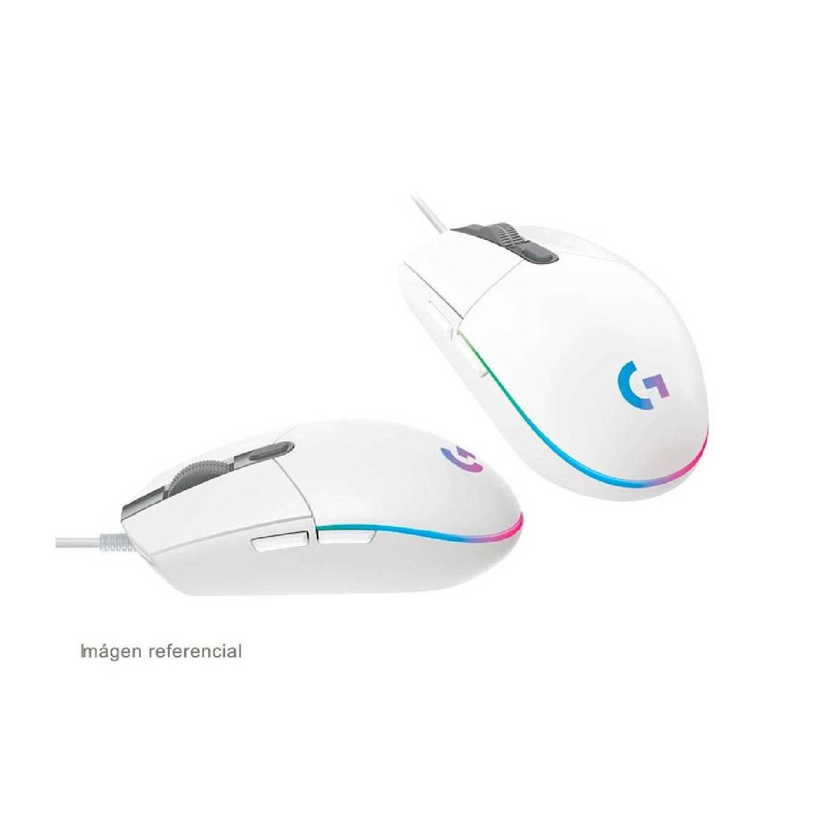 LOGITECH - Mouse Logitech G203 Lightsync RGB 8000 dpi - Blanco