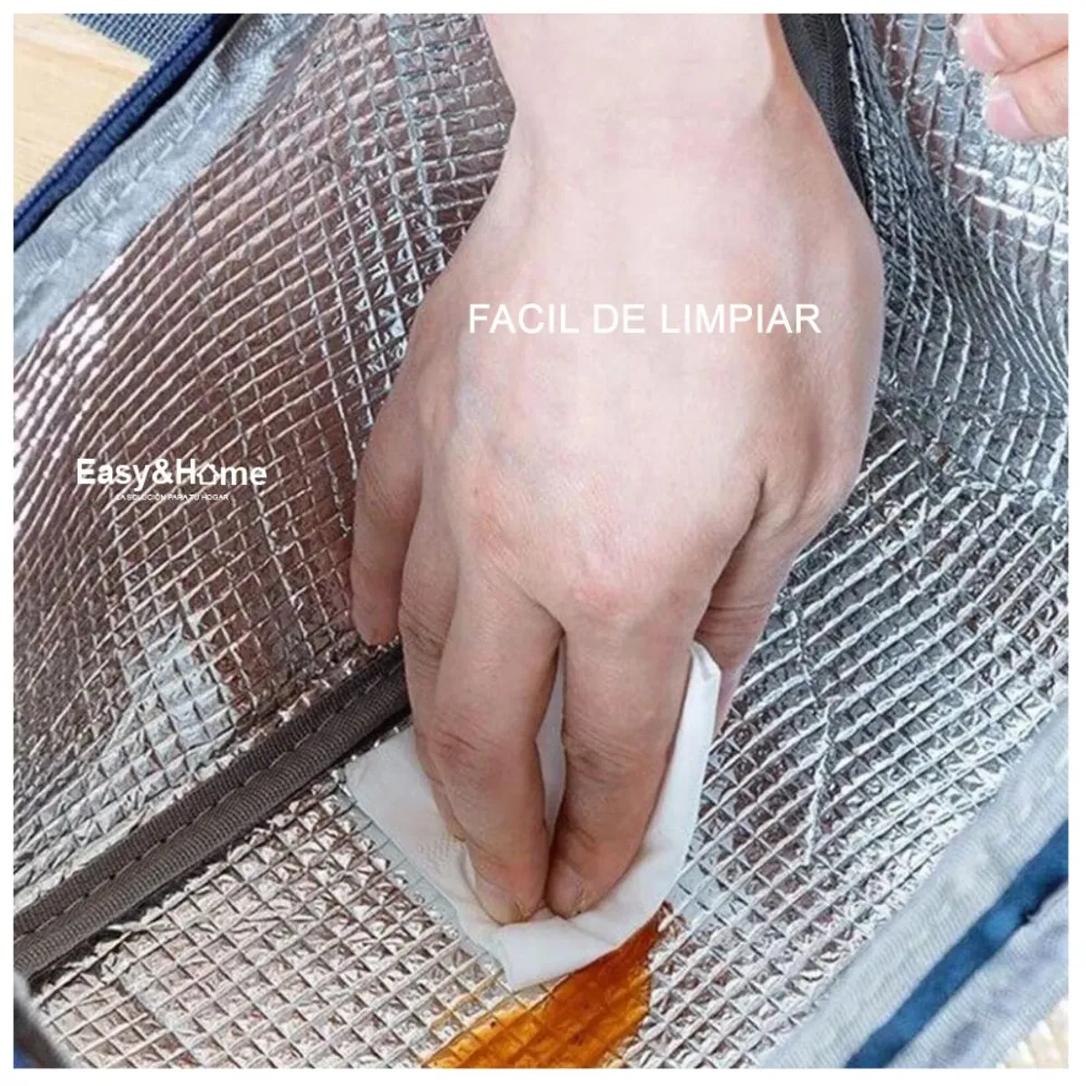 EASY&HOME - Lonchera Térmica Bolsa Almuerzo Impermeable EasyHome  HYC280039 Negro