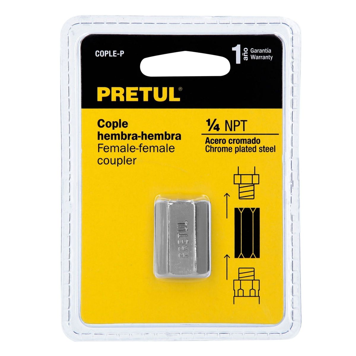 PRETUL - CONECTOR Cople acero cuerda 14 PARA COMPRESORA DE AIRE