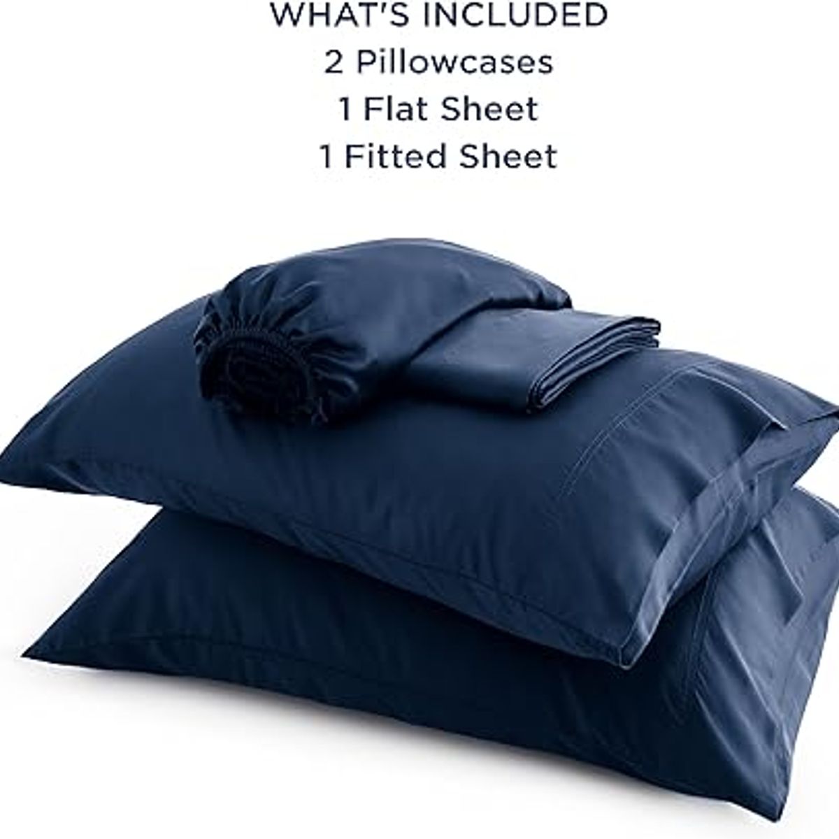 GENERICO - juego de sabanas bramante plaza y media  azul marino