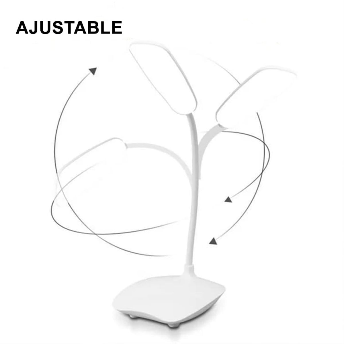 GENERICO - Lámpara de Escritorio USB LED Flexible  DYH390005 Blanco