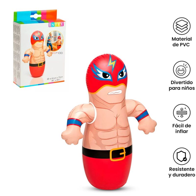INTEX - Porfiado Muñeco Boxeador R inflable Intex  91x51