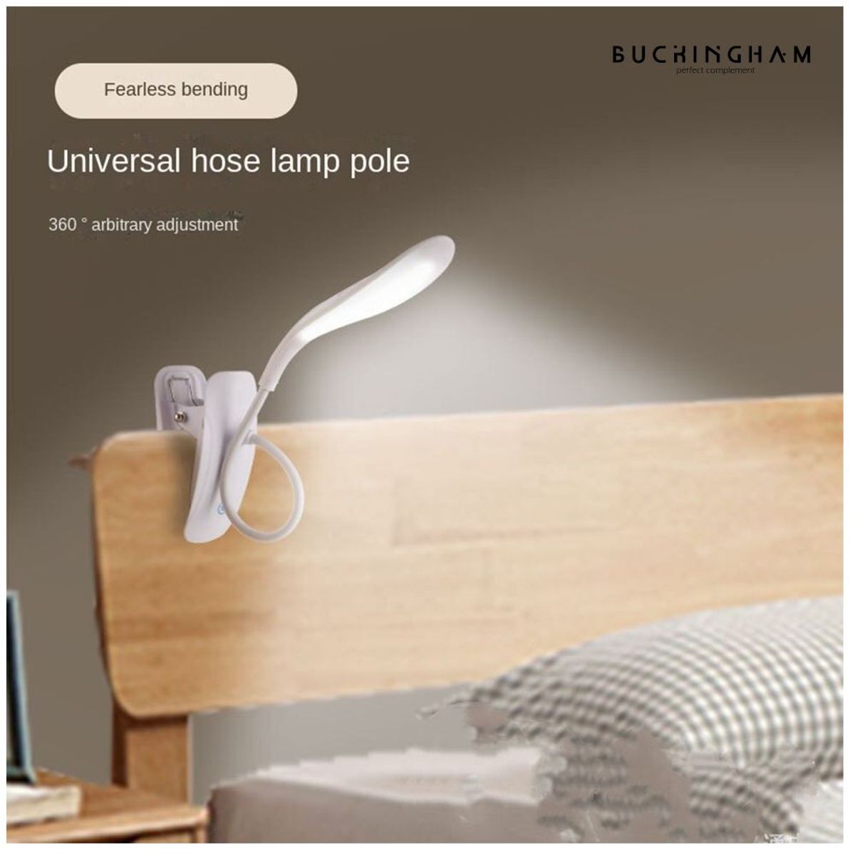 GENERICO - Lámpara de Lectura Dimmer Clip Flexible DYH390006 Blanco