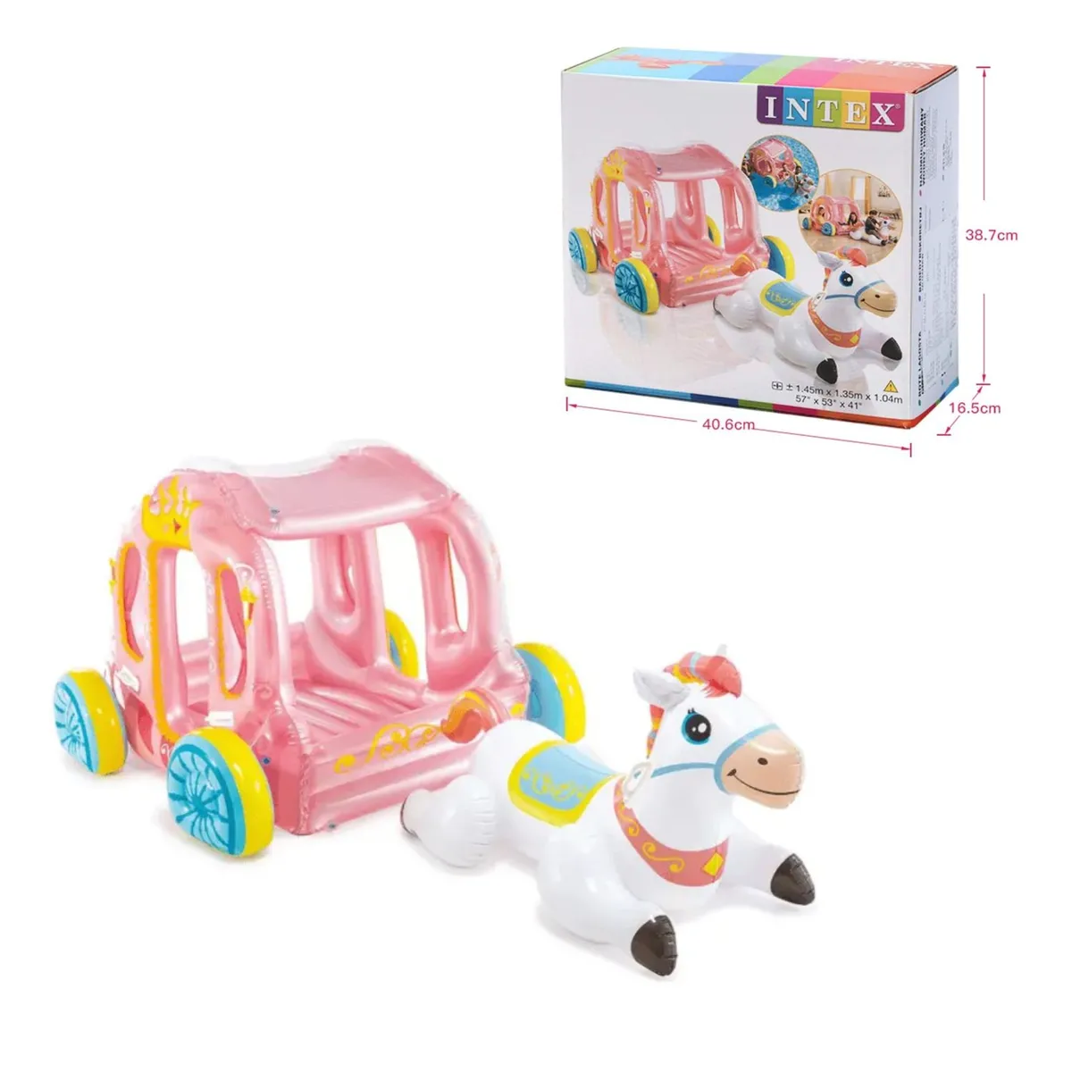 INTEX - Carruaje de Princesa Inflable Intex 145x135x104