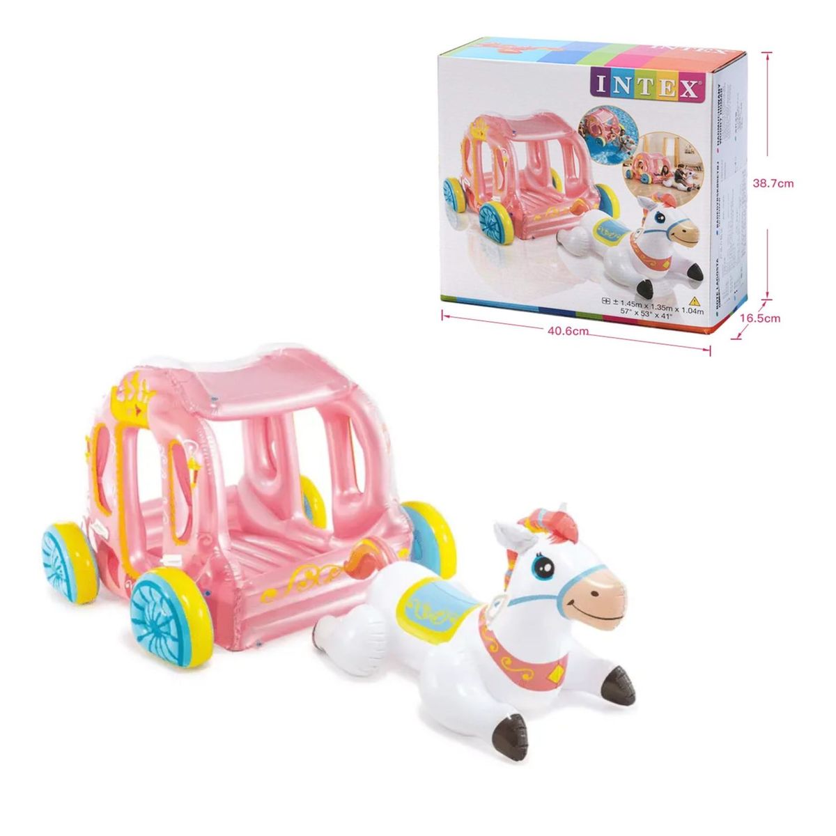 GENERICO - Carruaje de Princesa Inflable Intex 145x135x104