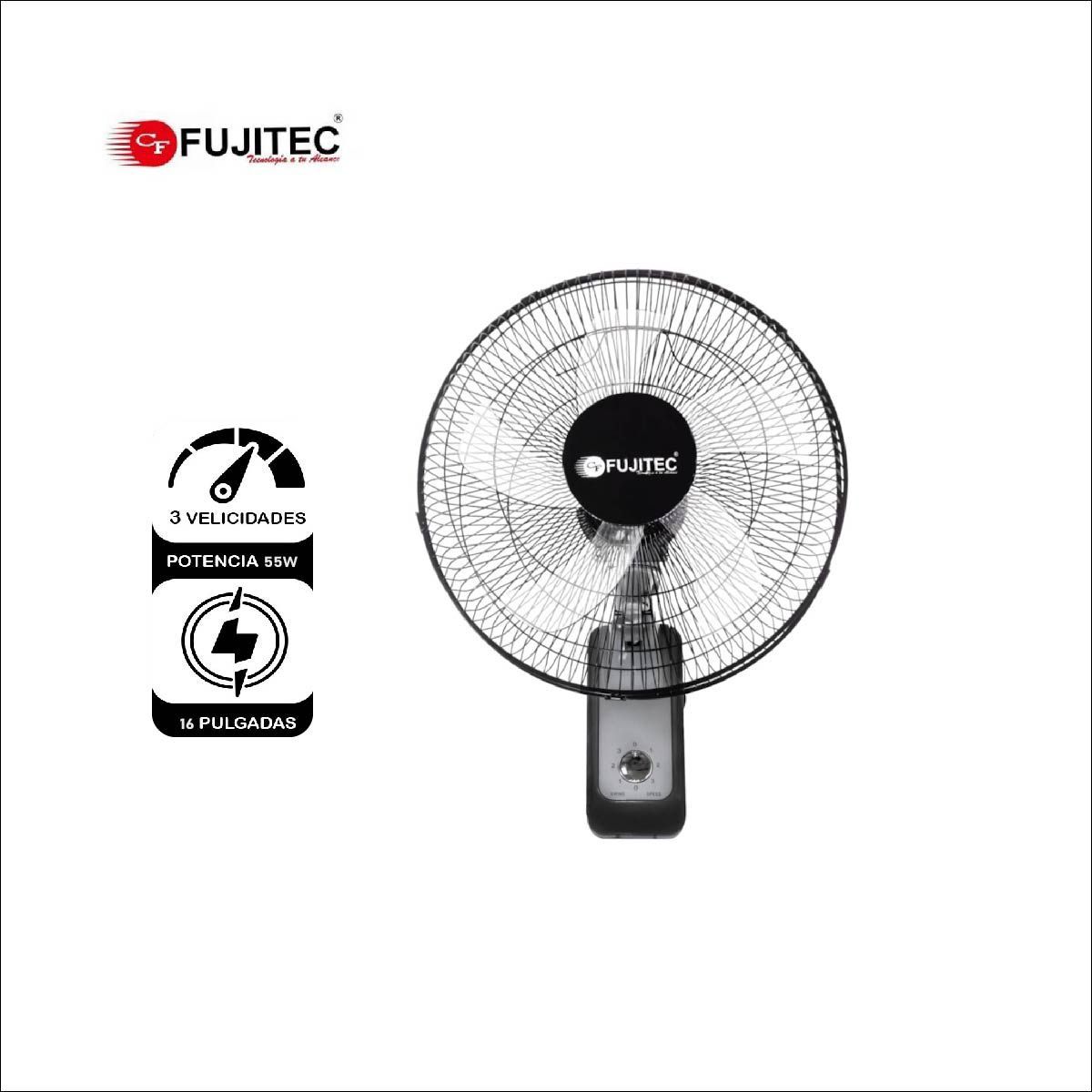 FUJITEC - Ventilador De Pared FUJETEC 16” CF-40C de 55W