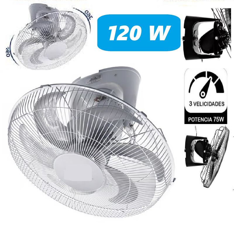 GENERICO - Ventilador Techo Motor Silencioso 120 Wats Orbital 6 Aspas