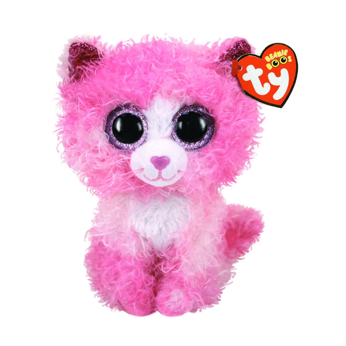 TY - PELUCHE TY BEANIE BOOS REAGAN GATO RISADO ROSADO REG 36308