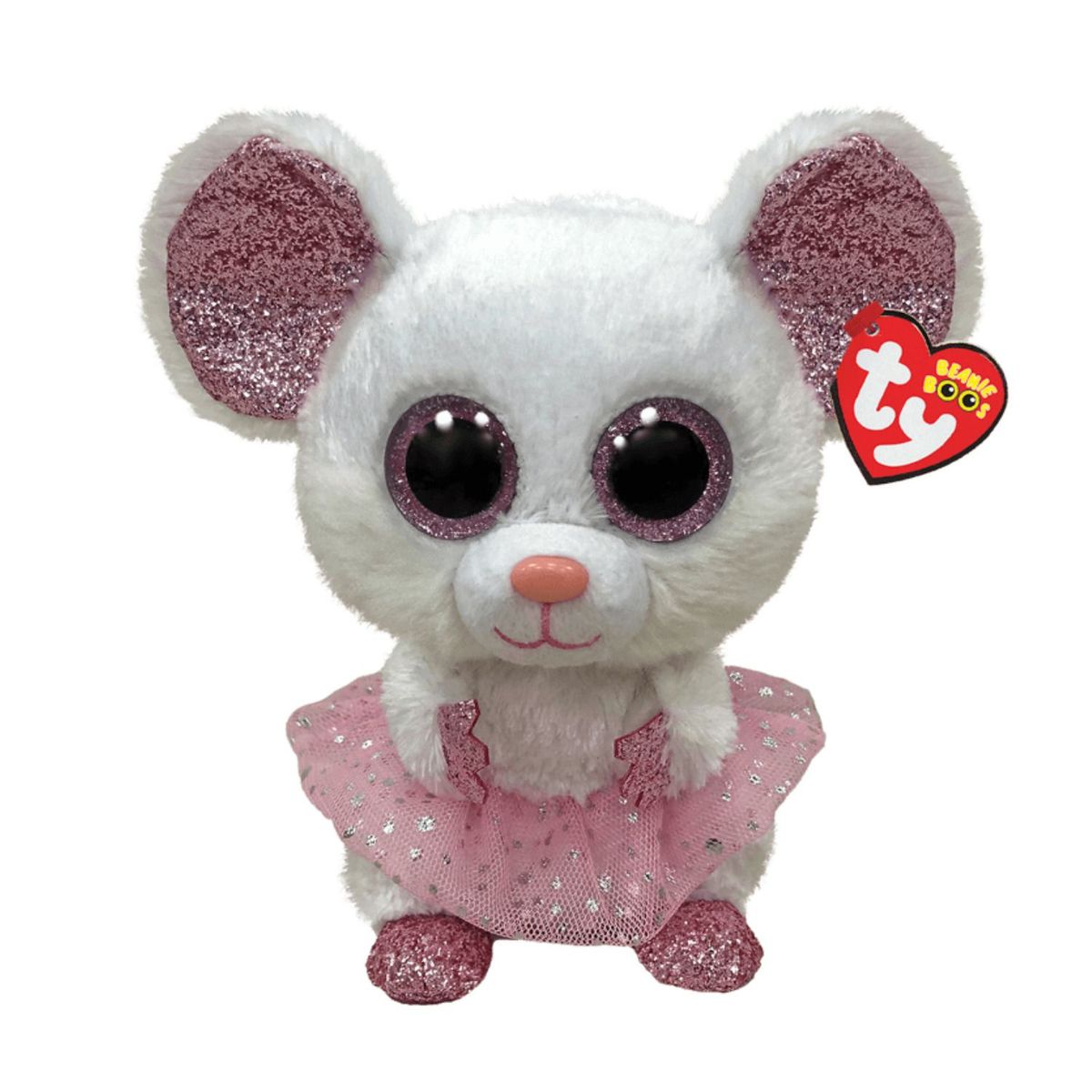 TY - PELUCHE TY BEANIE BOOS NINA BAILARINA BLANCA REGULAR 36365