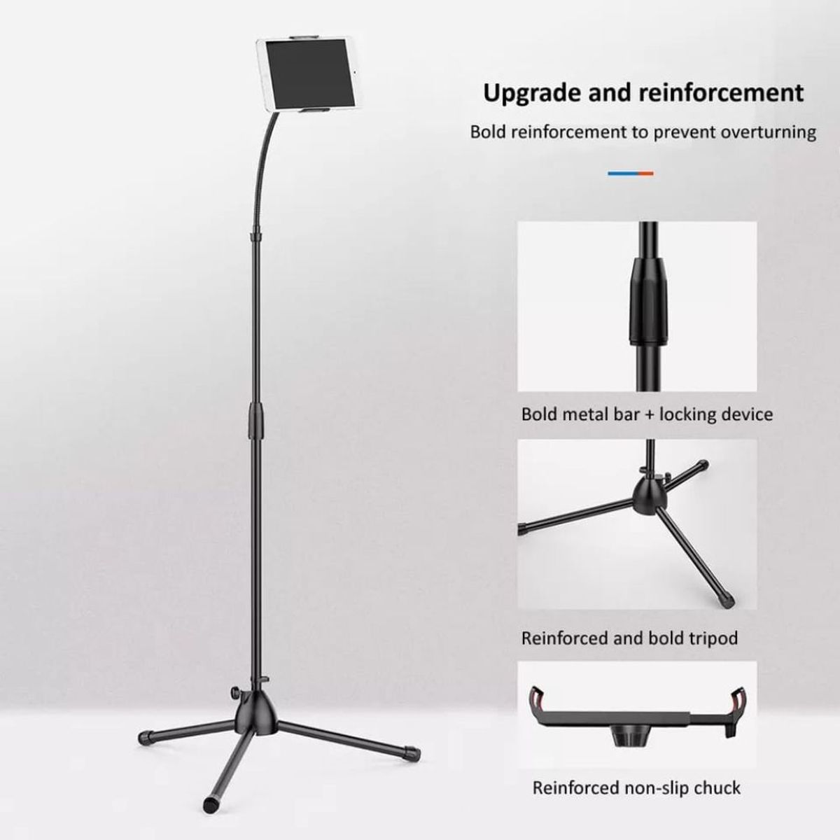 GENERICO - Soporte de Celular Trípode Pedestal 1.7 metro  Flexible