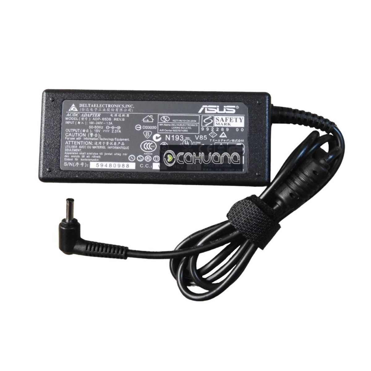 ASUS - CARGADOR PARA ASUS 19V 2.37A 45W 4.0 x 1.35 PUNTA DELGADA