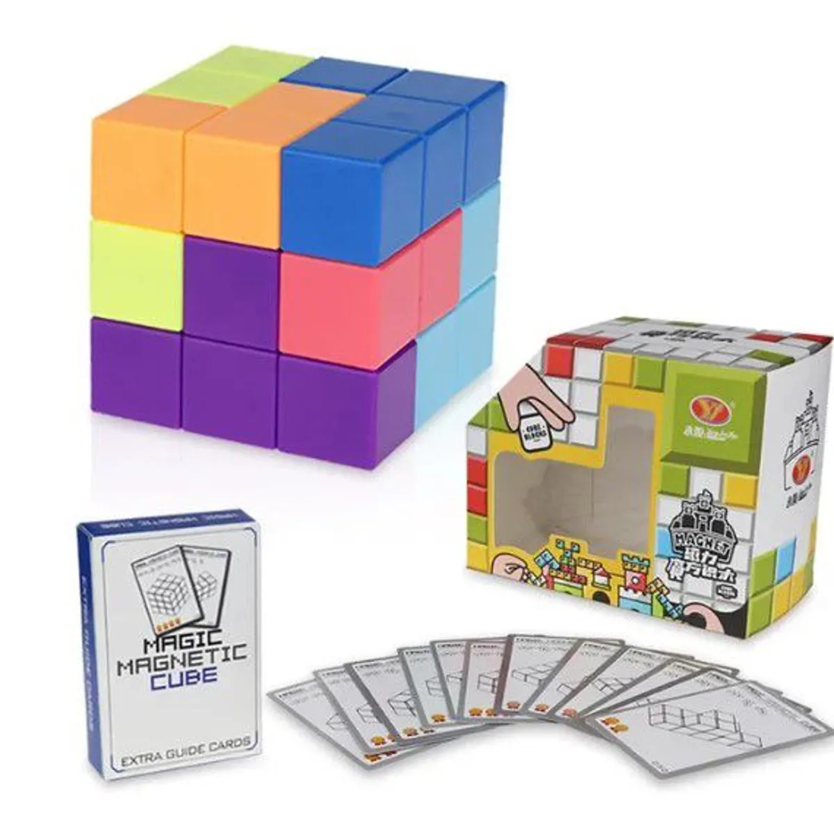 GENERICO - Cubo en Bloques Magnético 3D MAGNET CUBE BLOCKS