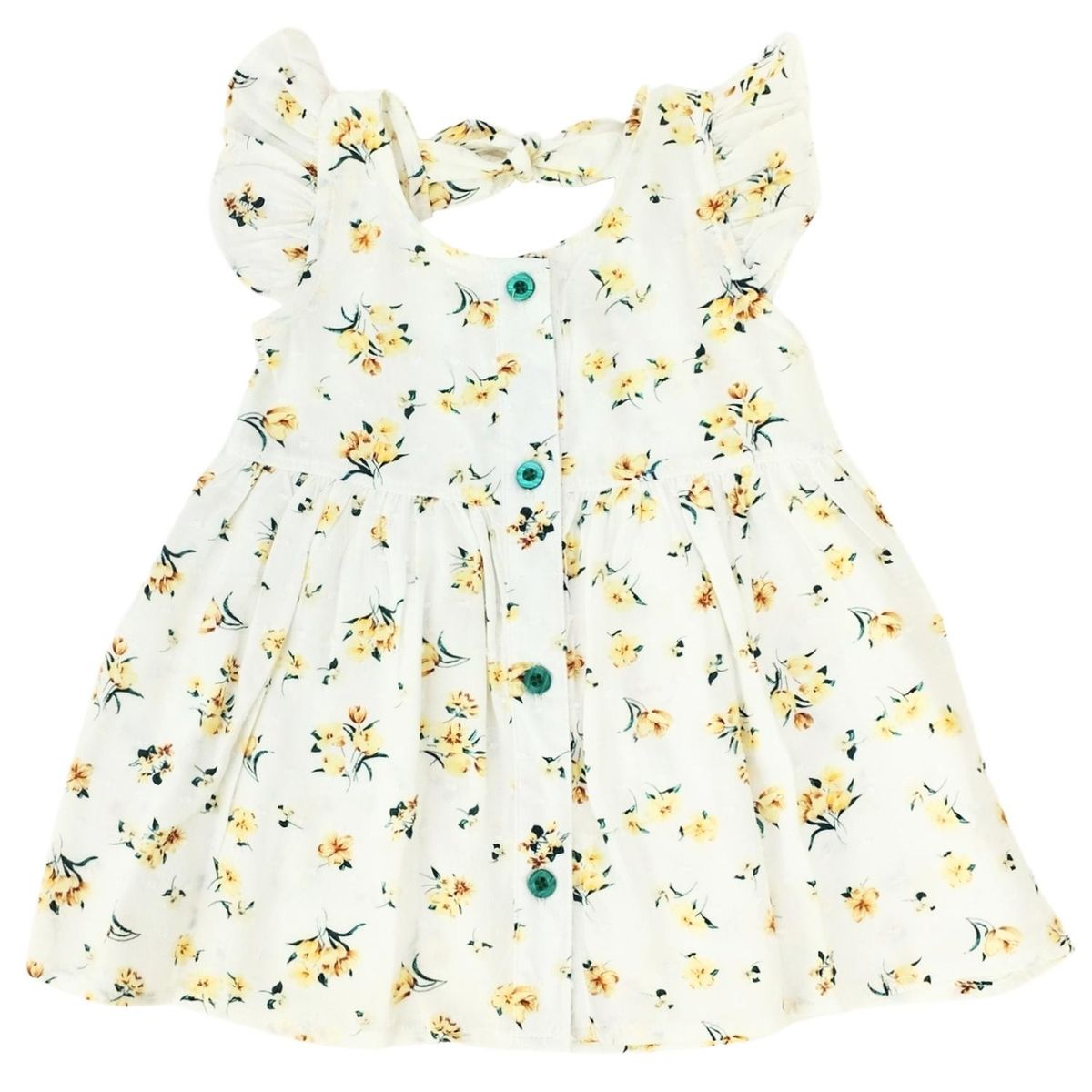 GENERICO - Vestido bebé - Lola - Flores - Amarillo